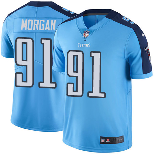Nike Titans #91 Derrick Morgan Light Blue Youth Stitched NFL Limited Rush Jersey - Click Image to Close